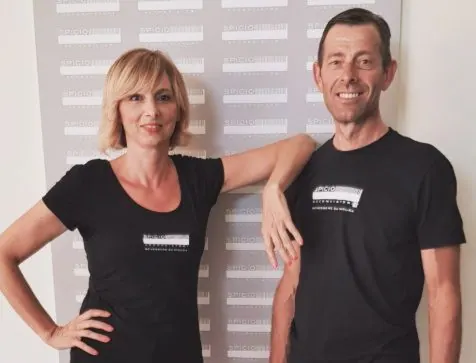 Daniela Dalsass e Fortunato Salvador nel loro salone
